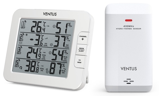 [6299101264] VENTUS Vejrstation med 3 sensorer