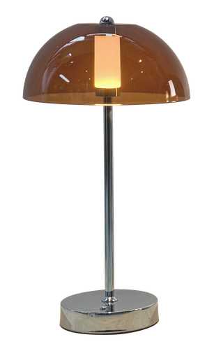 [6648003557] Veli Line Shade bordlampe genopladelig orange/brun