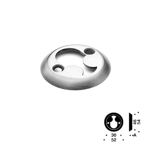 [894011678] Indvendig cylinderring, 7 mm, CC30, børstet stål