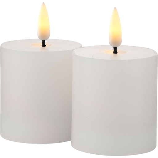 [6648702492] Sille Mini LED-Stearinlys, 2stk sæt, batteri, hvid