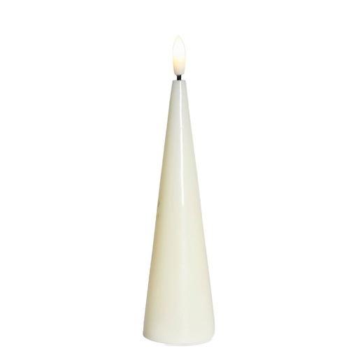 [6648709220] Sirius Sille LED kegle bloklys lakeret elfenben, Ø4,5 x h17