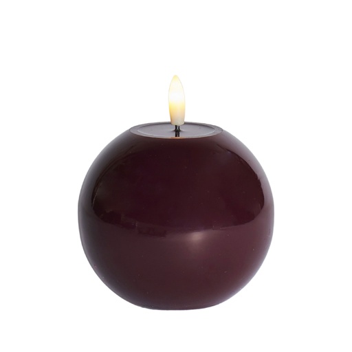 [6648709262] Sirius Sille LED rund bloklys lakeret bordeaux, Ø10 x h9