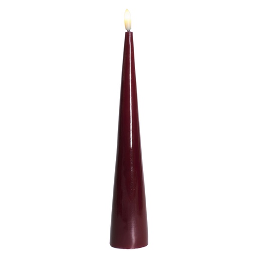 [6648709288] Sirius Sille LED kegle bloklys lakeret bordeaux, Ø4,5 x h26