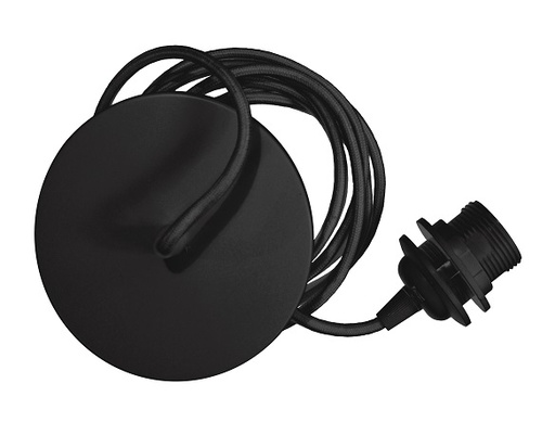 [6641900738] Rosette Pendelophæng med Baldakin 2,1 m, sort