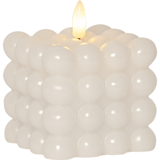 [6648102377] Star Trading Flamme Dot LED lys til batteri 8,5x9,5cm hvid