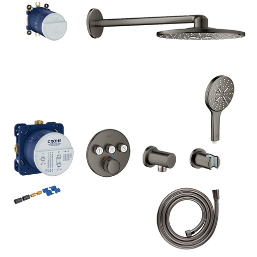 [930228326] Grohe GRT Smartcontrol Sampak Indb.Rund i Børstet Hard Graphite