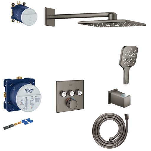 [930228328] Grohe GRT Smartcontrol Sampak Indb.Firk i Børstet Hard Graphite