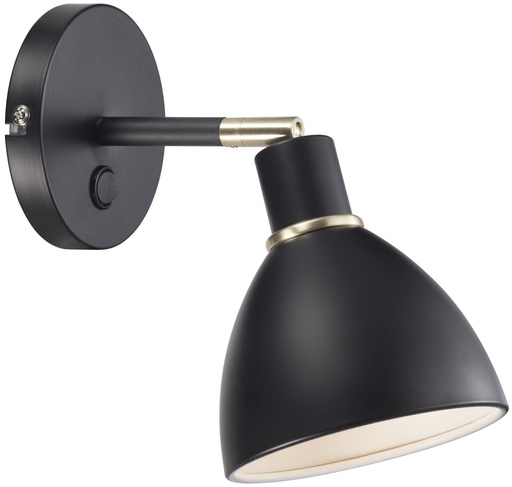 [4243344888] Væglampe Ray E14 max. 40W sort