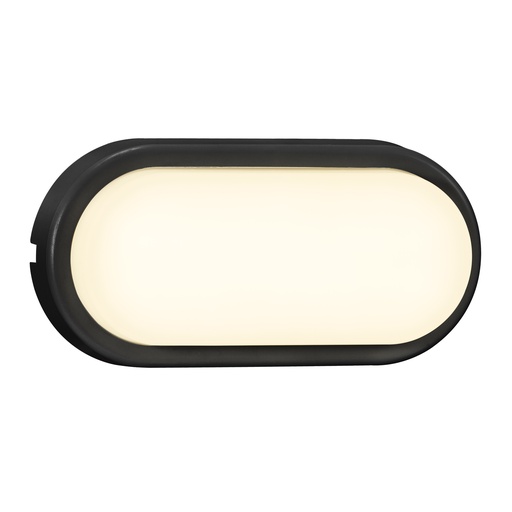 [4243004704] Cuba Energy Oval Led Væglampe sort