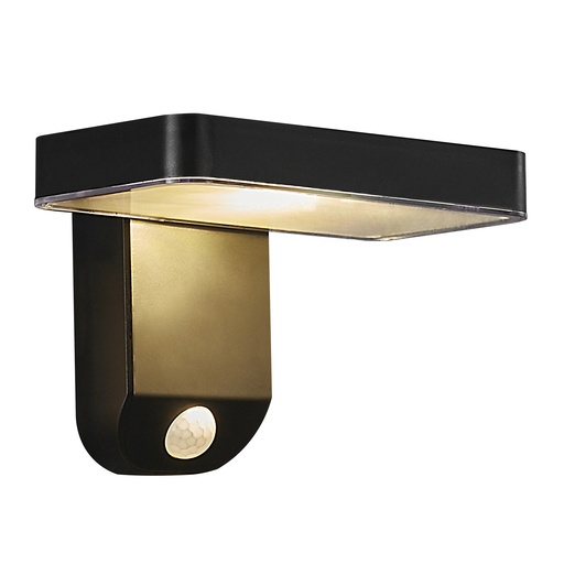 [4243004797] Rica Square Væglampe Led solar sort
