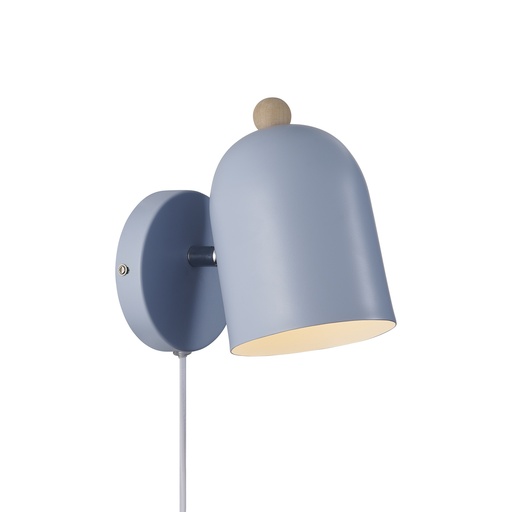 [4243018745] Gaston Væglampe E27 ocean blå