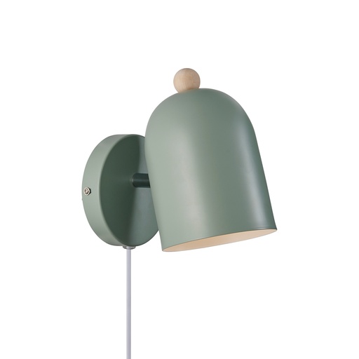 [4243018756] Gaston Væglampe E27 dusty grøn
