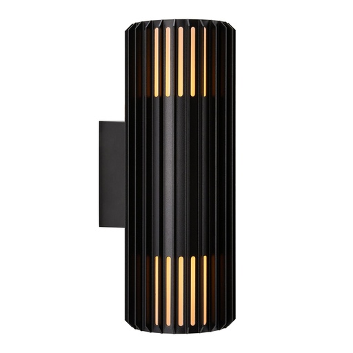 [4243022113] Aludra Double Væglampe E27 Seaside sort