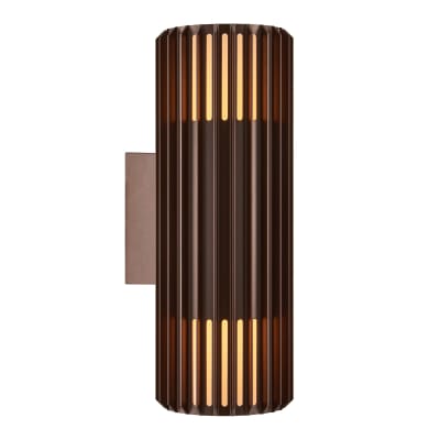[4243022139] Aludra Double Væglampe E27 Seaside metallic brun