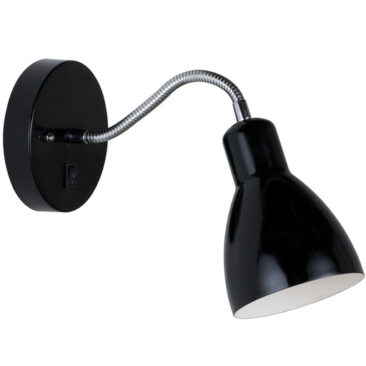[4243024797] Cyclone væg flex E14 sort