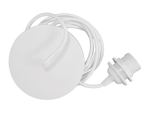 [6641900725] Rosette Pendelophæng med Baldakin 2,1 m, hvid