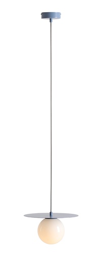 [6641002814] Aldex Loop pendel, metal og glas, str. S, støvet blå