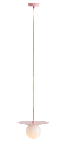 [6641002791] Aldex Loop pendel, metal og glas, str. S, pink