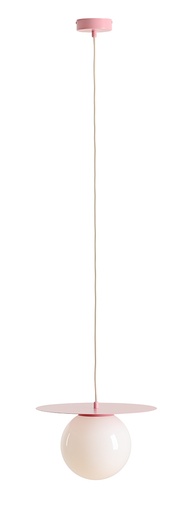 [6641002733] Aldex Loop pendel, metal og glas, str. M, Pink