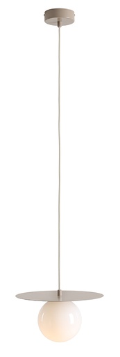 [6641002762] Aldex Loop pendel, metal og glas, str. S, beige