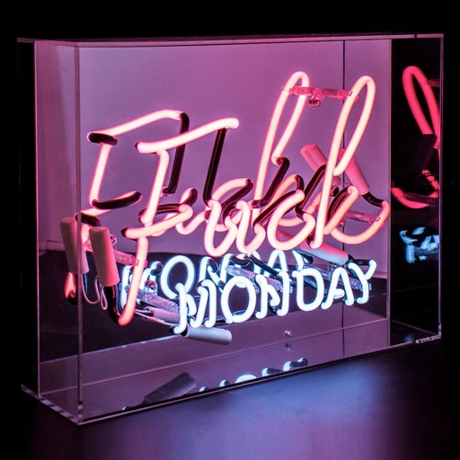 [6644005119] Locomocean acrylic box neon - Fuck Monday, Large