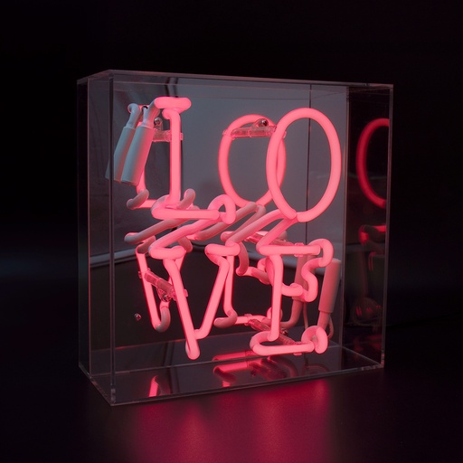 [930232503] Locomocean acrylic box neon - Love pink