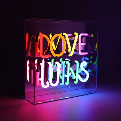 [930232505] Locomocean acrylic box neon - Love Wins
