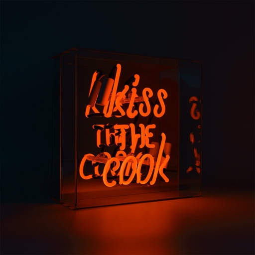 [930232501] Locomocean acrylic box neon - Kiss the Cook orange