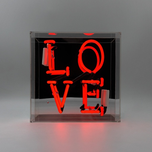 [930232504] Locomocean acrylic box neon - Love rød