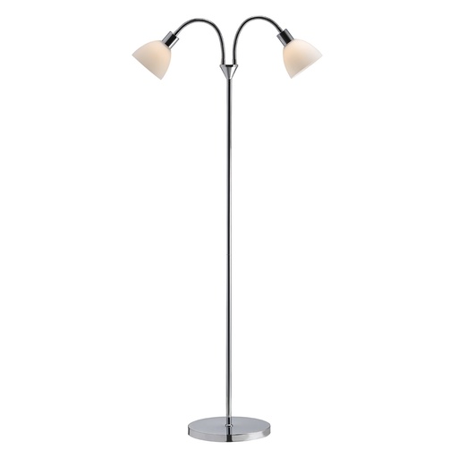 [4244239387] Ray Gulvlampe Dobbelt E14 max 2x40W krom