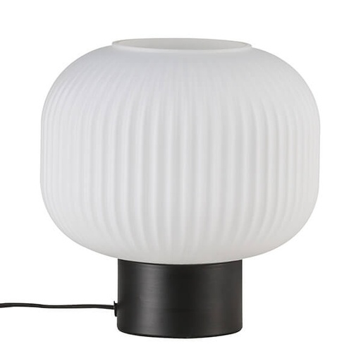 [4244464288] Bordlampe Milford, E27, sort/opalhvid