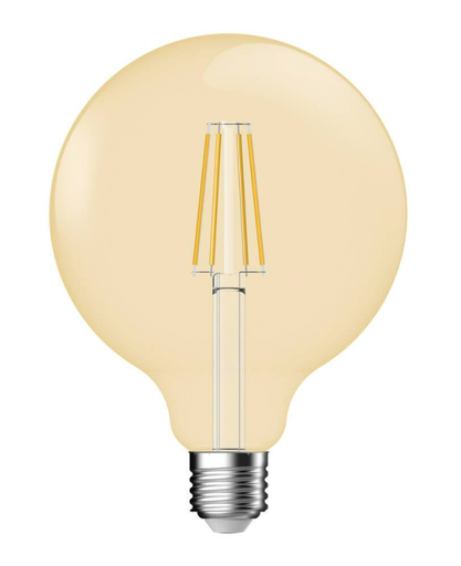 [4257000215] LED-Deko E27 G95 Klassisk Globe  5,4W, dæmpbar, guld