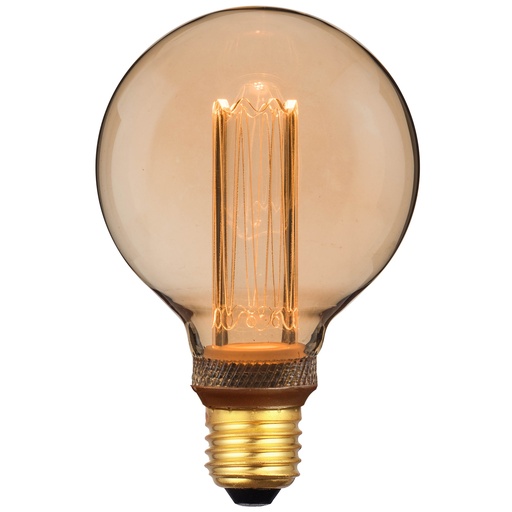 [4257000244] LED-Deko E27 G95 Retro Globe 2,3W, dæmpbar, guld