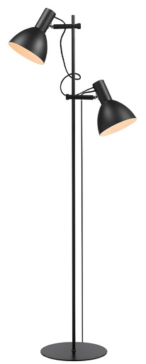 [6244100786] BALTIMORE Gulvlampe 2L sort