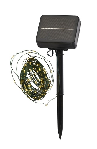 [6648702146] Knirke Solar lyskæde, 120 LED, 11,9m, solcelle, grøn