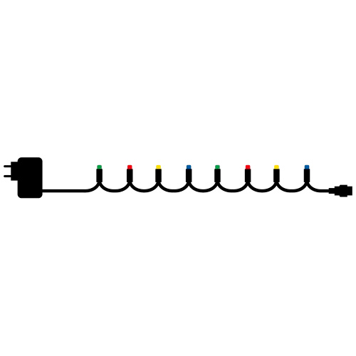 [6648705046] Sirius Top-Line Energy Lyskæde Startsæt 50 LED Multi