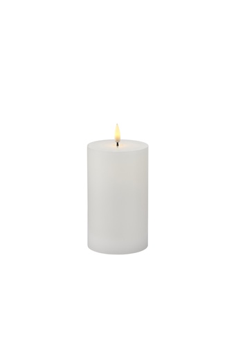 [6648702434] Sille LED-Stearinlys, genopladelig, Ø75 H125, hvid