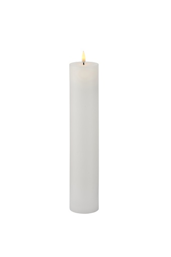 [6648702418] Sille LED-Stearinlys, genopladelig, Ø50 H250, hvid