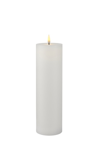 [6648702463] Sille LED-Stearinlys, genopladelig, Ø75 H250, hvid