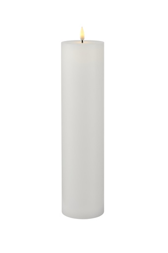 [6648702340] Sille Exclusive LED-Stearinlys, Ø75 H300, batteri, hvid