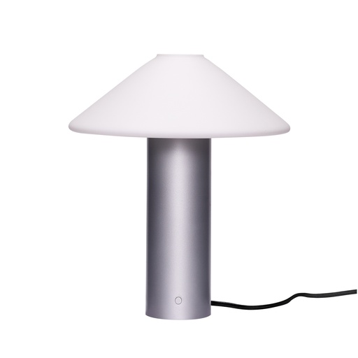 [6644003645] Hübsch Orbit bordlampe i glas og metal 40 cm høj, sand
