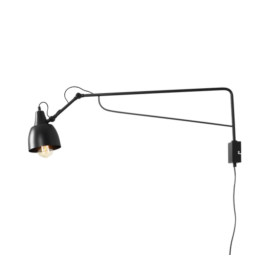 [6643003633] Aldex Soho væglampe, metal, max 15W LED, str. L, sort