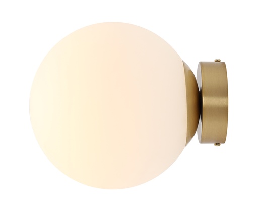 [6643003316] Aldex Ball væglampe, metal og glas, str. M, messing