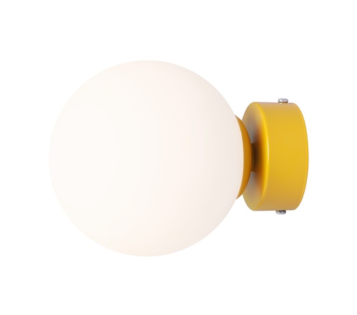 [6643003413] Aldex Ball væglampe, metal og glas, str. S, sennepsgul
