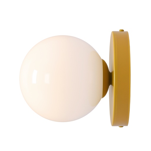 [6643003251] Aldex Ball 2 væglampe, metal og glas, sennepsgul
