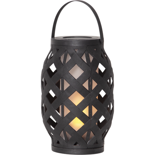 [6648003120] Star Trading Flame LED lanterne 15x23cm sort