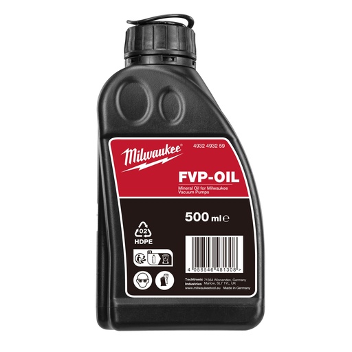 [881416603] Milwaukee olie til vakuumpumpe M18 FVP5-0, 500 ml