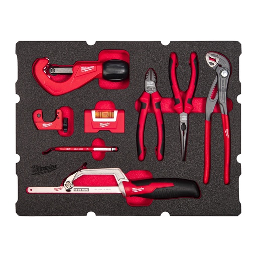[881700074] Milwaukee PACKOUT™ VVS sæt med skumindsats, 8 dele