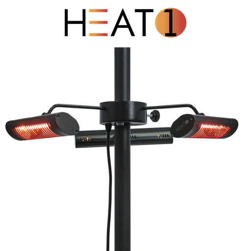 [6278200432] HEAT1 terrassevarmer ECO PRO-LINE 3 x 670W med fjernbetjening