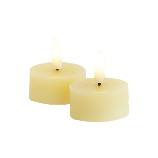 [6648707730] Sille Fyrfadslys 2 stk. sæt, Ø4,5XH2,2cm, Pale Yellow